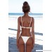 Women Simple Bandage Bikini Set Push-Up Brazilian Swimwear Beachwear Swimsuit White B07PXK7X9W